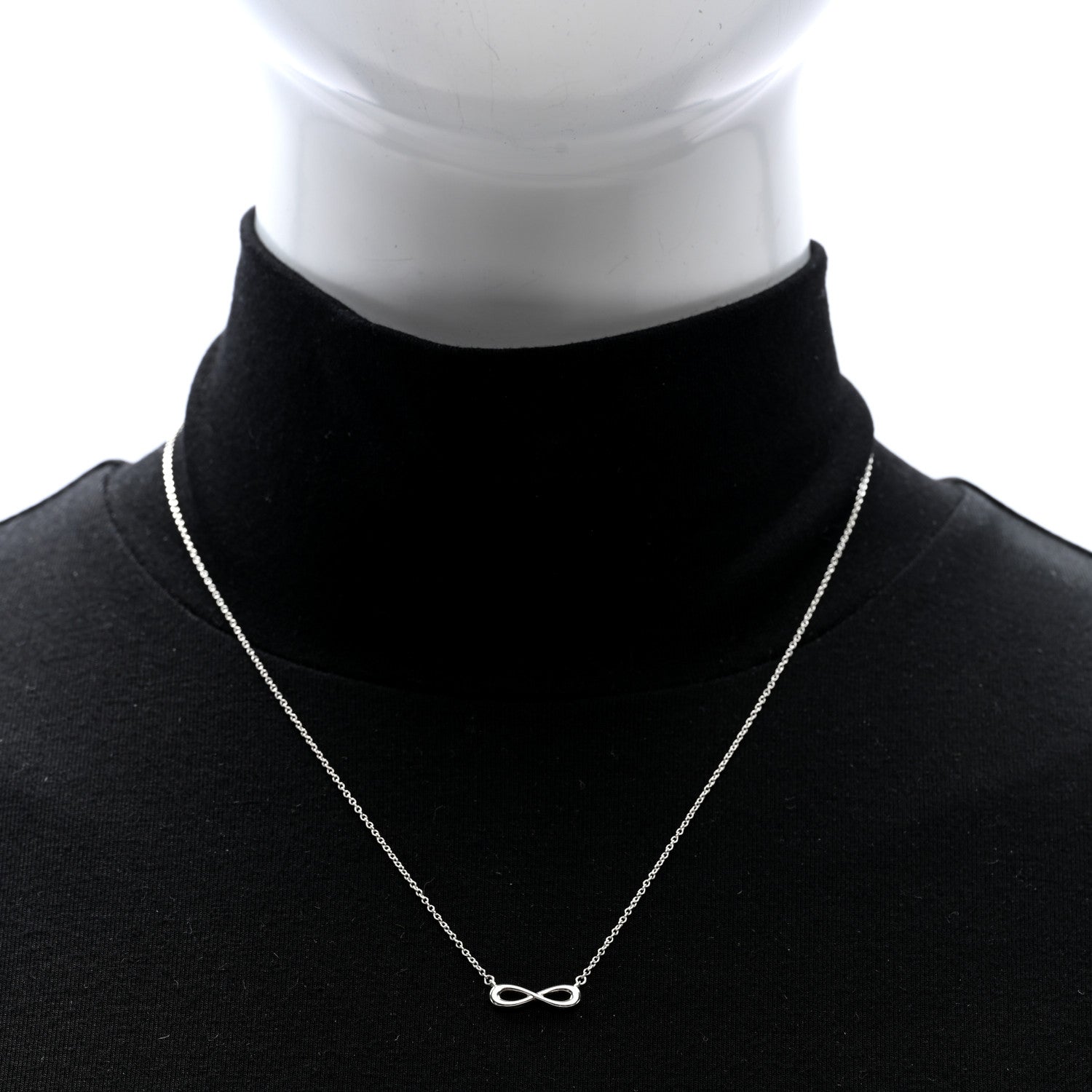 Tiffany Sterling Silver Mini Infinity Pendant Necklace 3 of 4