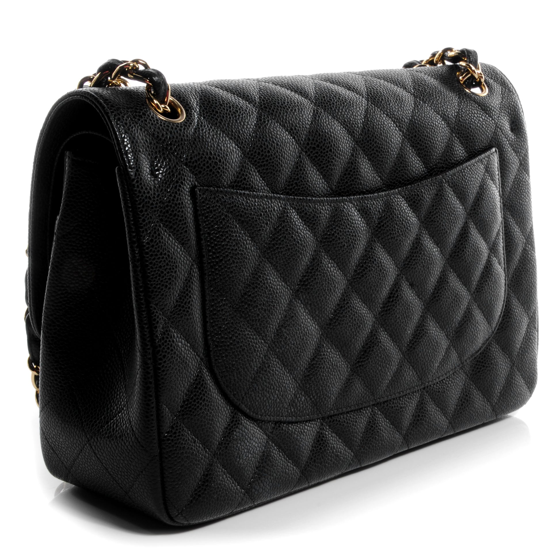 Chanel Caviar Quilted Jumbo Double Flap Black 3 of 9