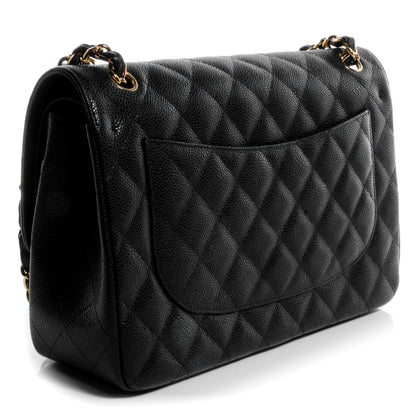 Chanel Caviar Quilted Jumbo Double Flap Black 3 of 9