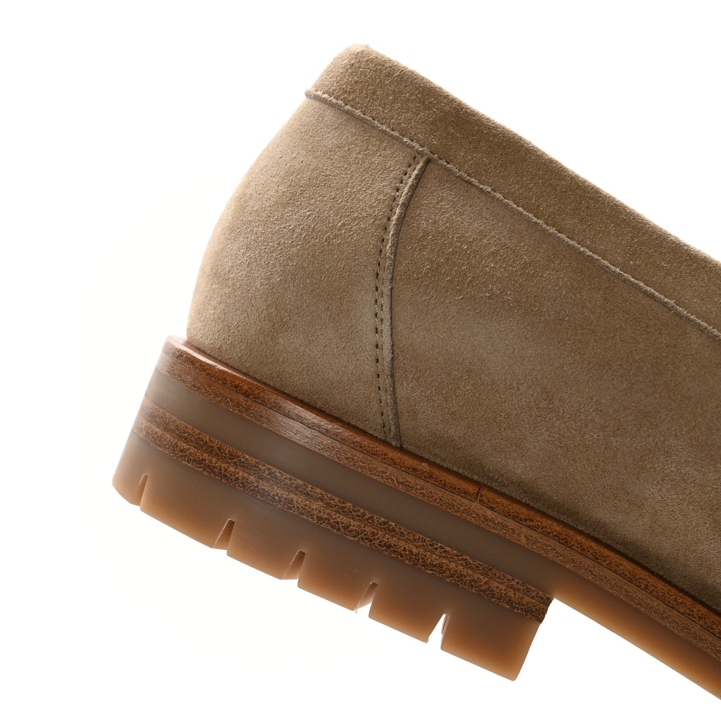 Suede Goatskin Womens Faubourg Loafers 39 Argile