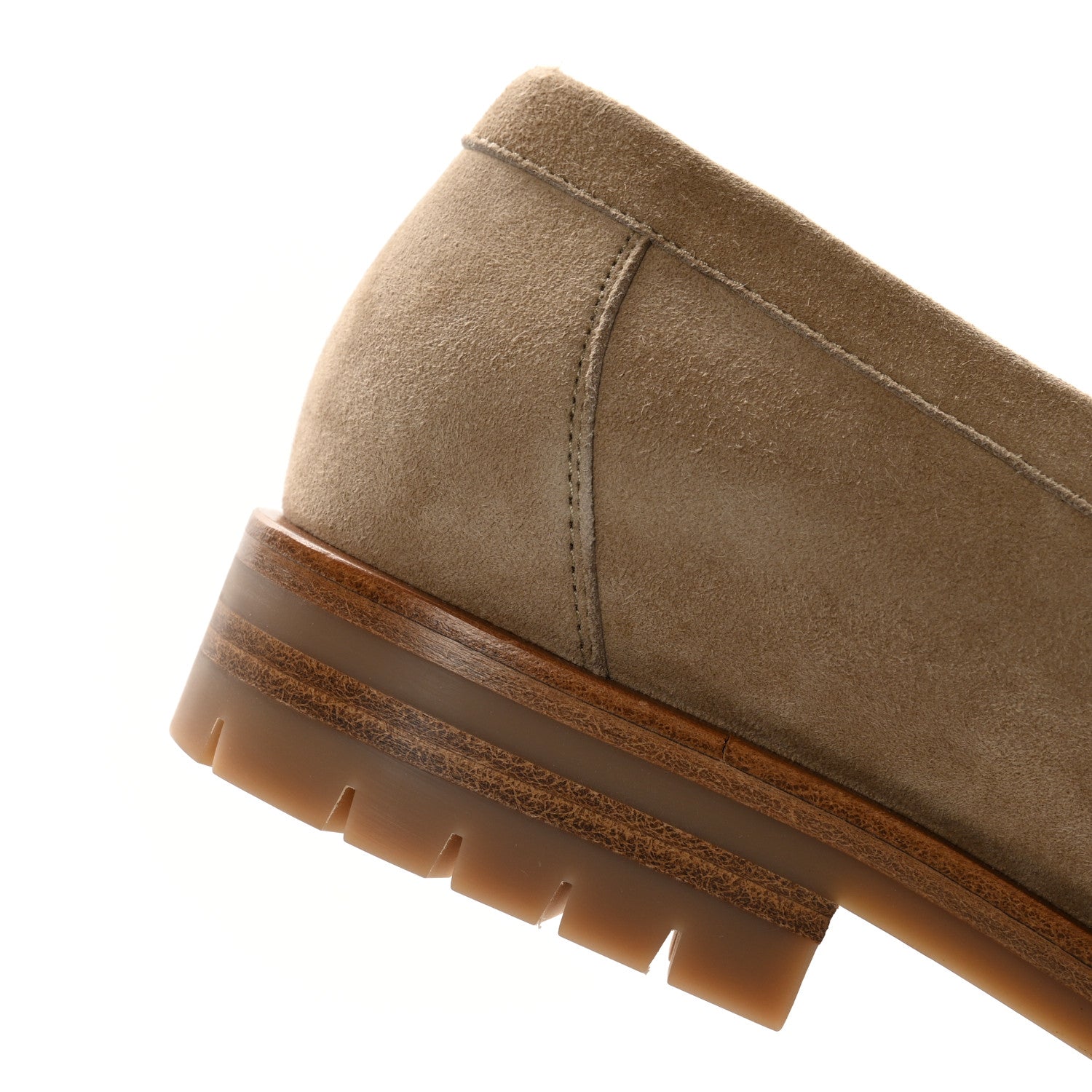 Hermes Suede Goatskin Womens Faubourg Loafers 39 Argile 8 of 12