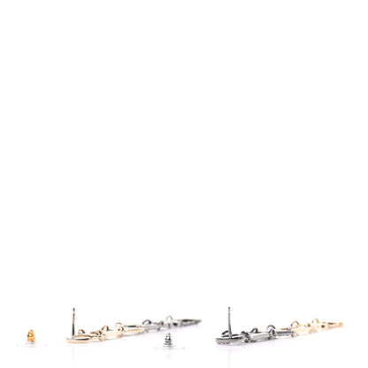 Chanel Crystal Pearl Chanel Bright Young Things Earrings Gold Ruthenium 3 of 4