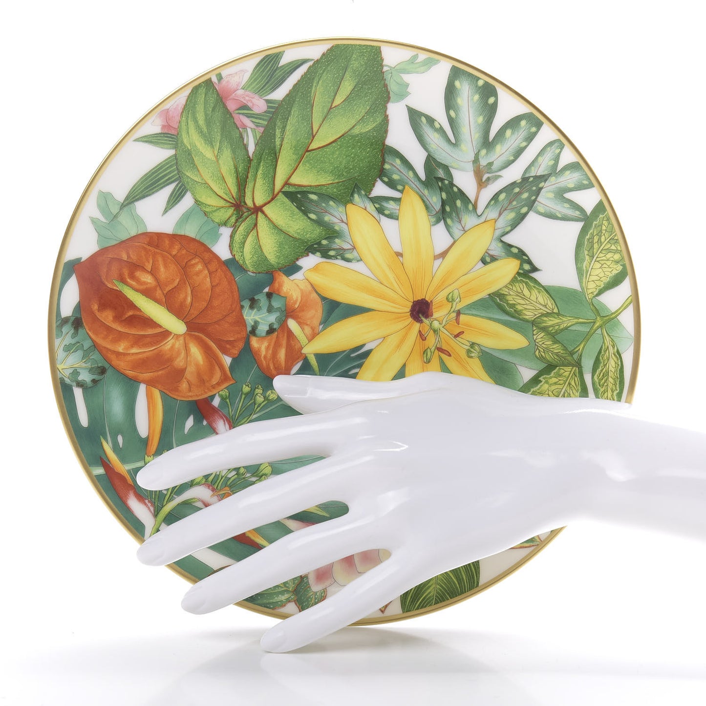 Porcelain Passifolia Dessert Plate N°2 Set of 2