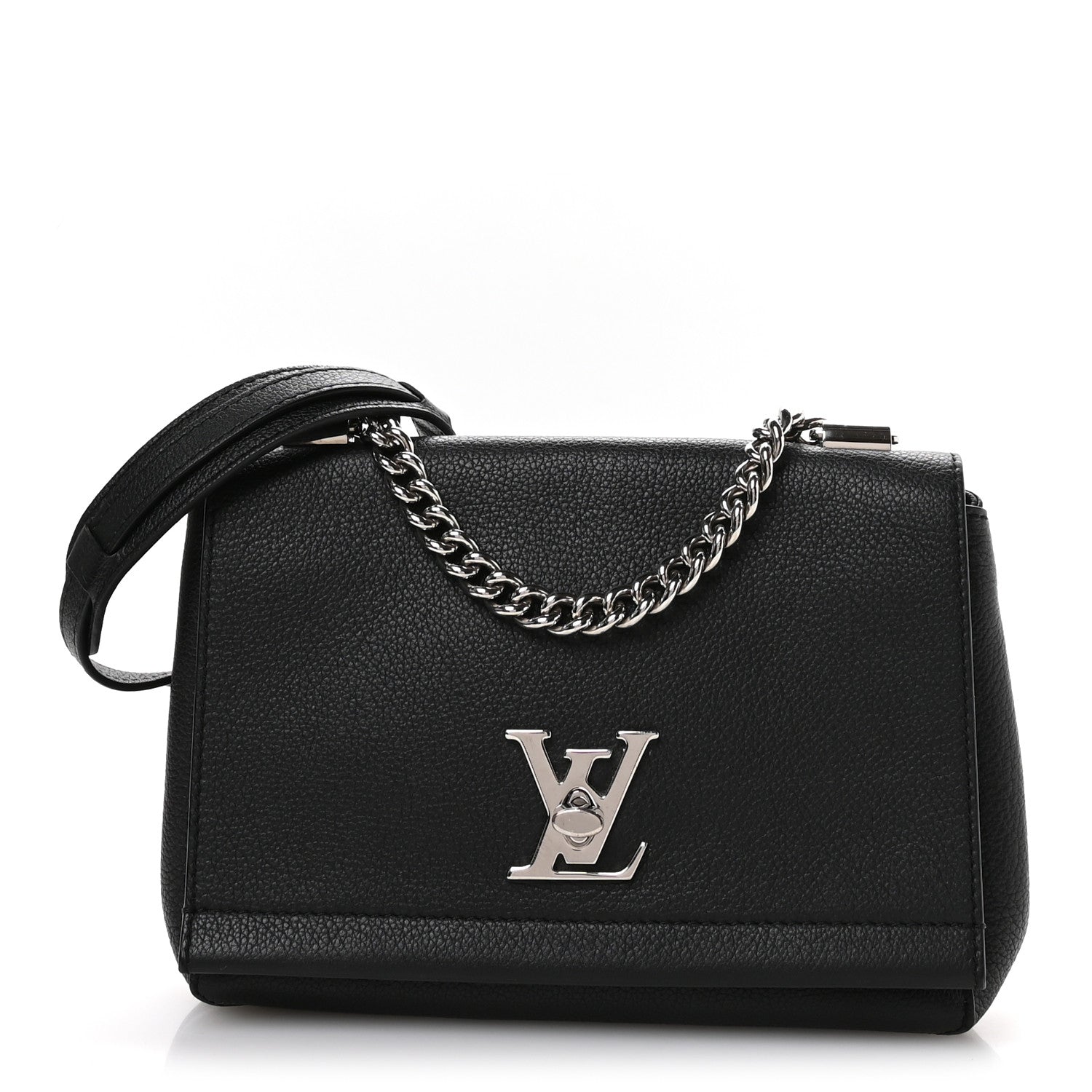 Louis Vuitton Calfskin Lockme II Chain Bag BB Black 1 of 10