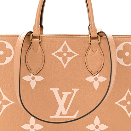 Louis Vuitton Empreinte Monogram Giant Onthego MM Arizona Creme 7 of 15