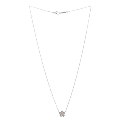Tiffany Platinum 18K Rose Gold Pink Diamond Enchant Flower Pendant Necklace 4 of 5