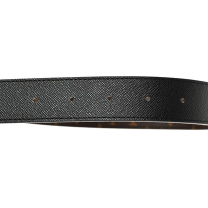 Louis Vuitton Calfskin Monogram 30mm LV Initiales Reversible Belt 95/38 Black 5 of 9