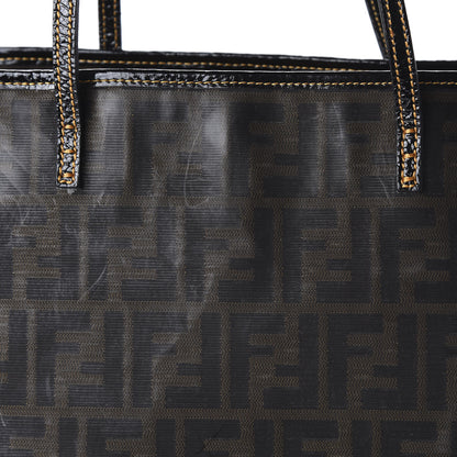 Fendi Zucca Spalmati Matrioska Small Roll Tote Tobacco Black 9 of 9