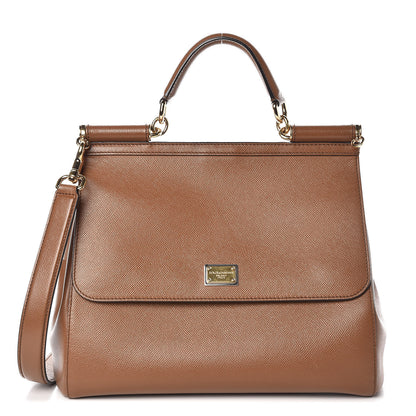 Dolce & Gabbana Dauphine Large Miss Sicily Satchel Caramello 1 of 9