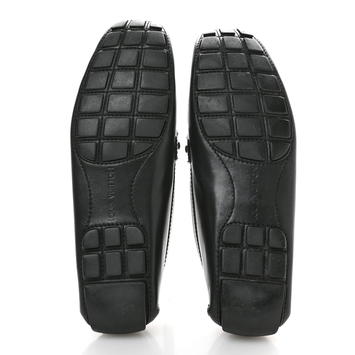 Louis Vuitton Calfskin Mens Monte Carlo Car Shoe Moccasin Loafers 10.5 Black 6 of 11
