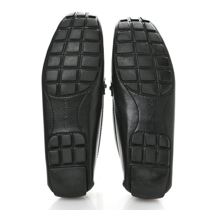 Louis Vuitton Calfskin Mens Monte Carlo Car Shoe Moccasin Loafers 10.5 Black 6 of 11