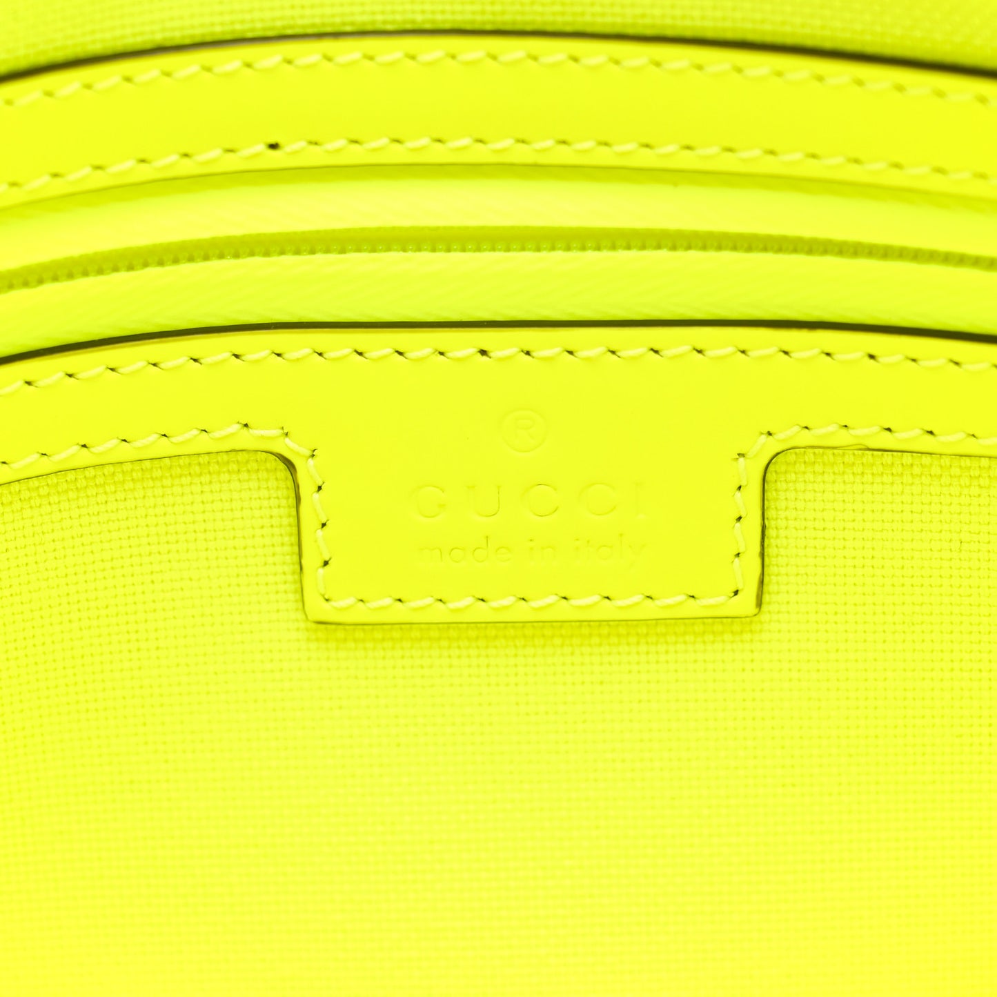 Rubber Effect Monogram GG Crossbody Bag Fluorescent Yellow