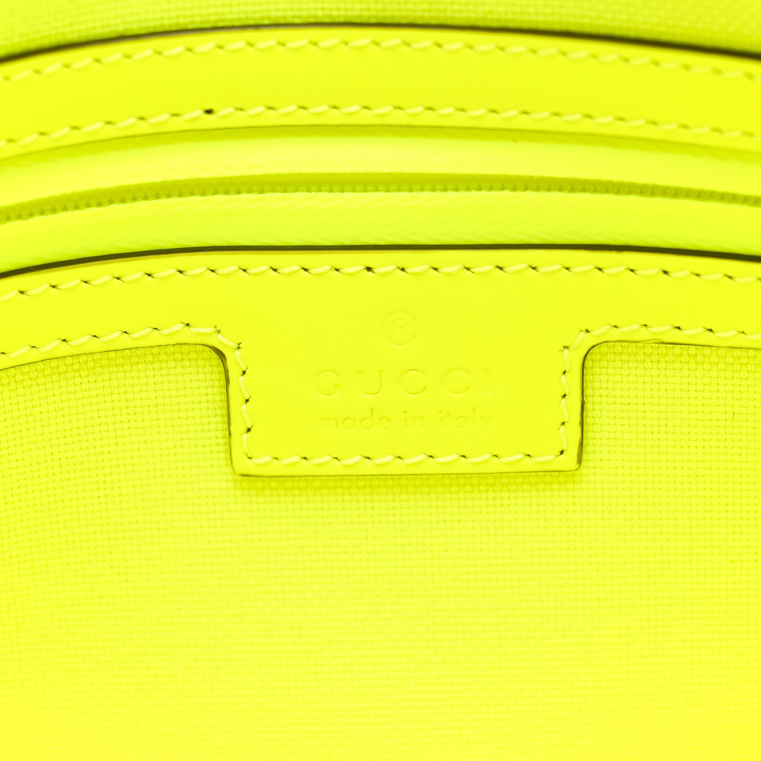 Gucci Rubber Effect Monogram GG Crossbody Bag Fluorescent Yellow 6 of 10