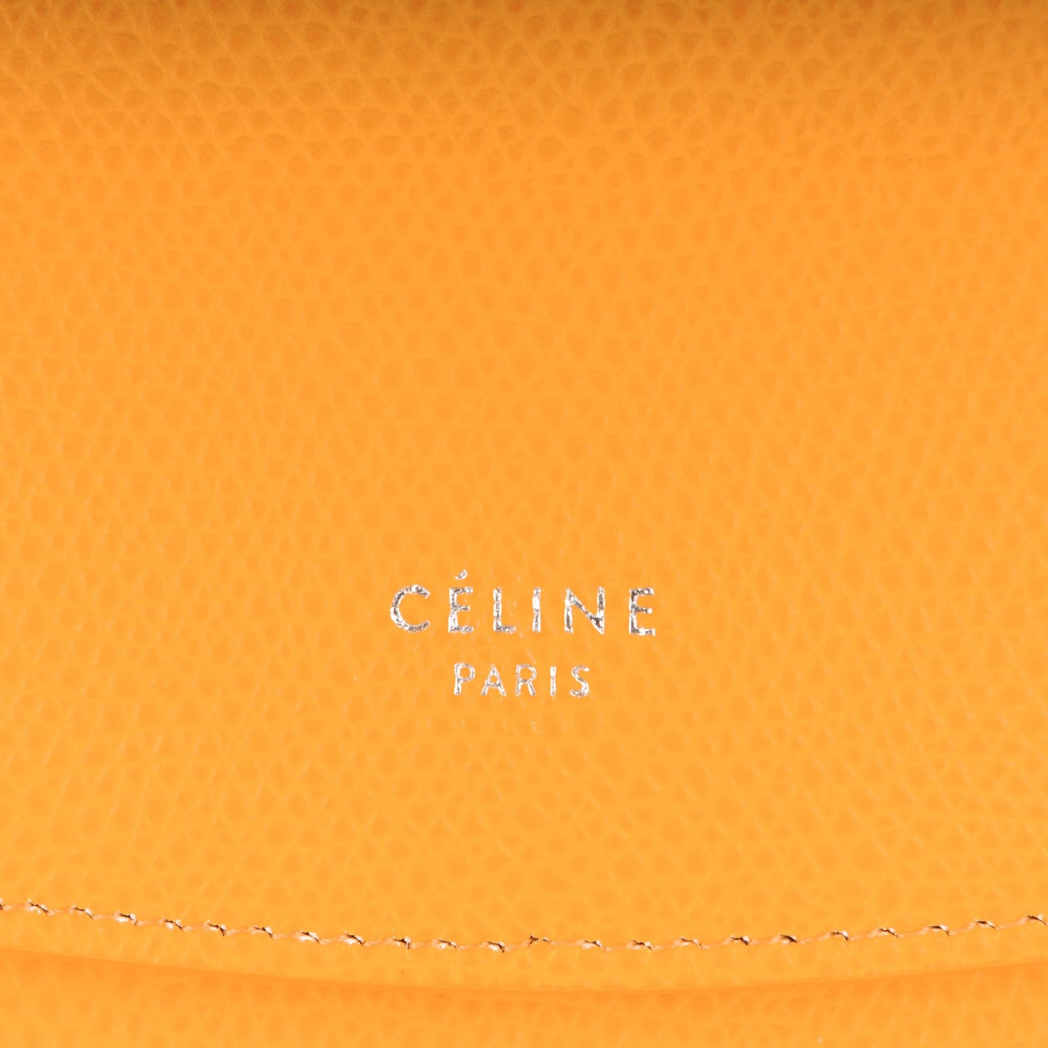 Celine Grained Calfskin Trotteur Messenger Saffron 6 of 8