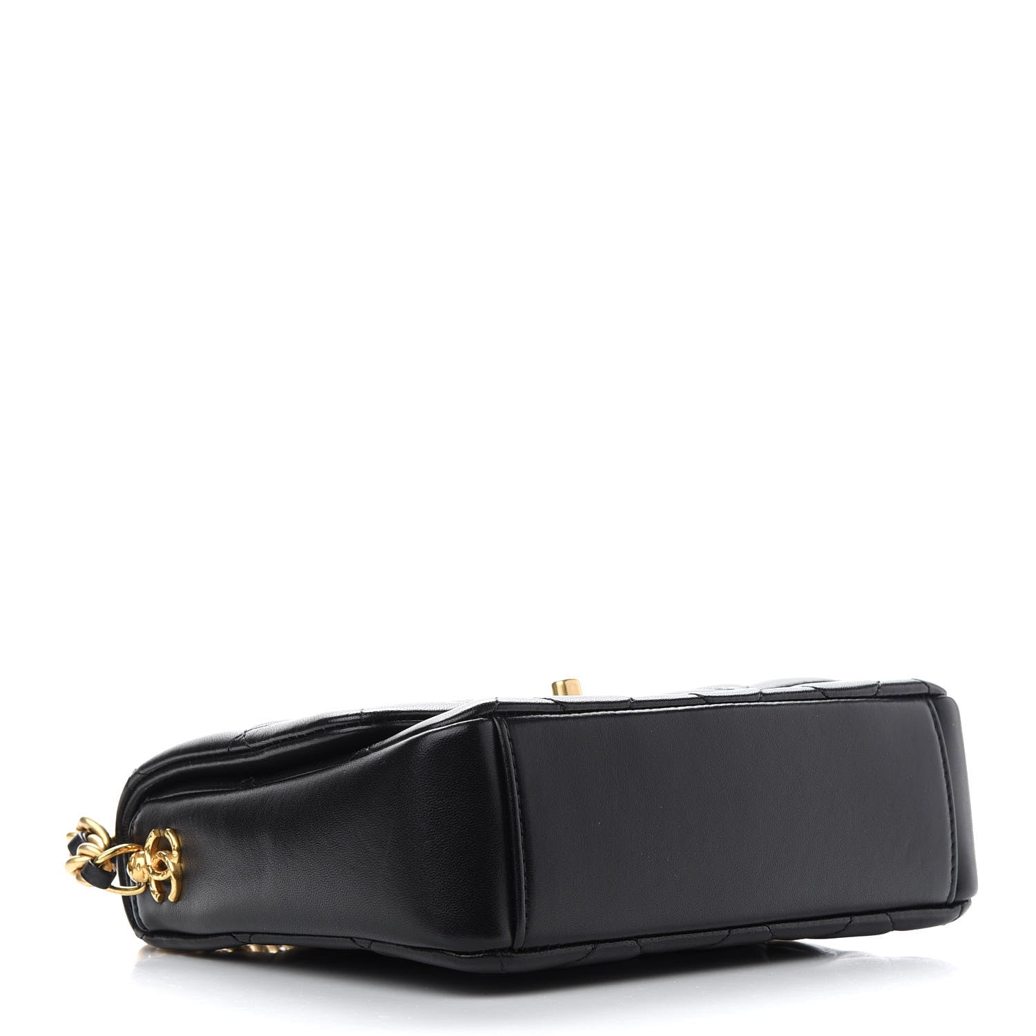 Chanel Lambskin Quilted Small Side Note Flap Black 4 of 9