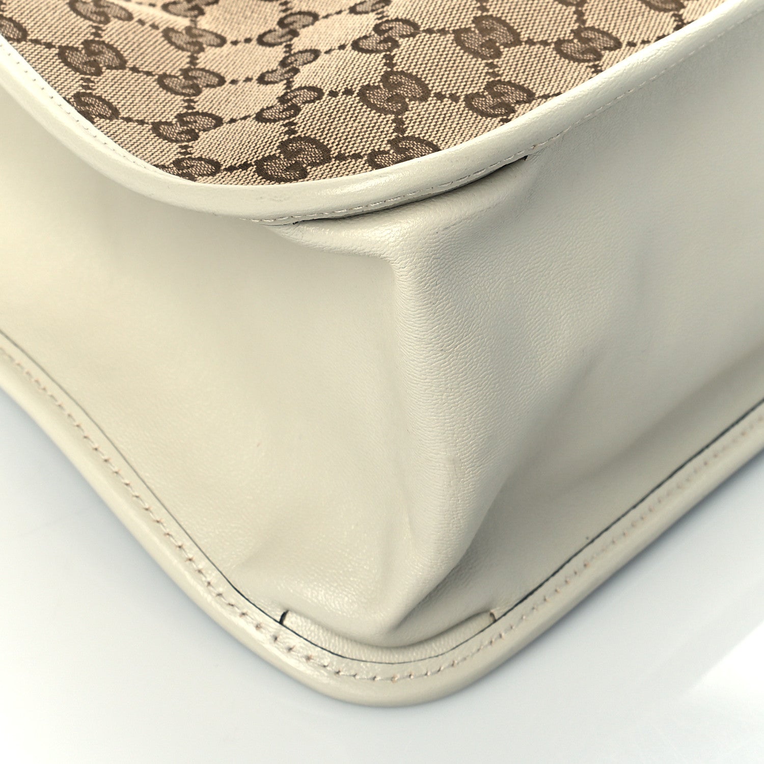 Gucci Monogram New Sakai Calfskin Lux Horsebit 1955 Tote Beige Ebony Mystic White 10 of 11