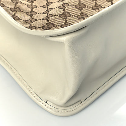 Gucci Monogram New Sakai Calfskin Lux Horsebit 1955 Tote Beige Ebony Mystic White 10 of 11