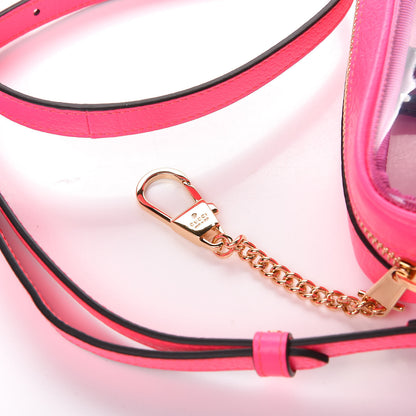 Gucci Vinyl Web Mini Ophidia Transparent Shoulder Bag Fluorescent Fuchsia 9 of 13