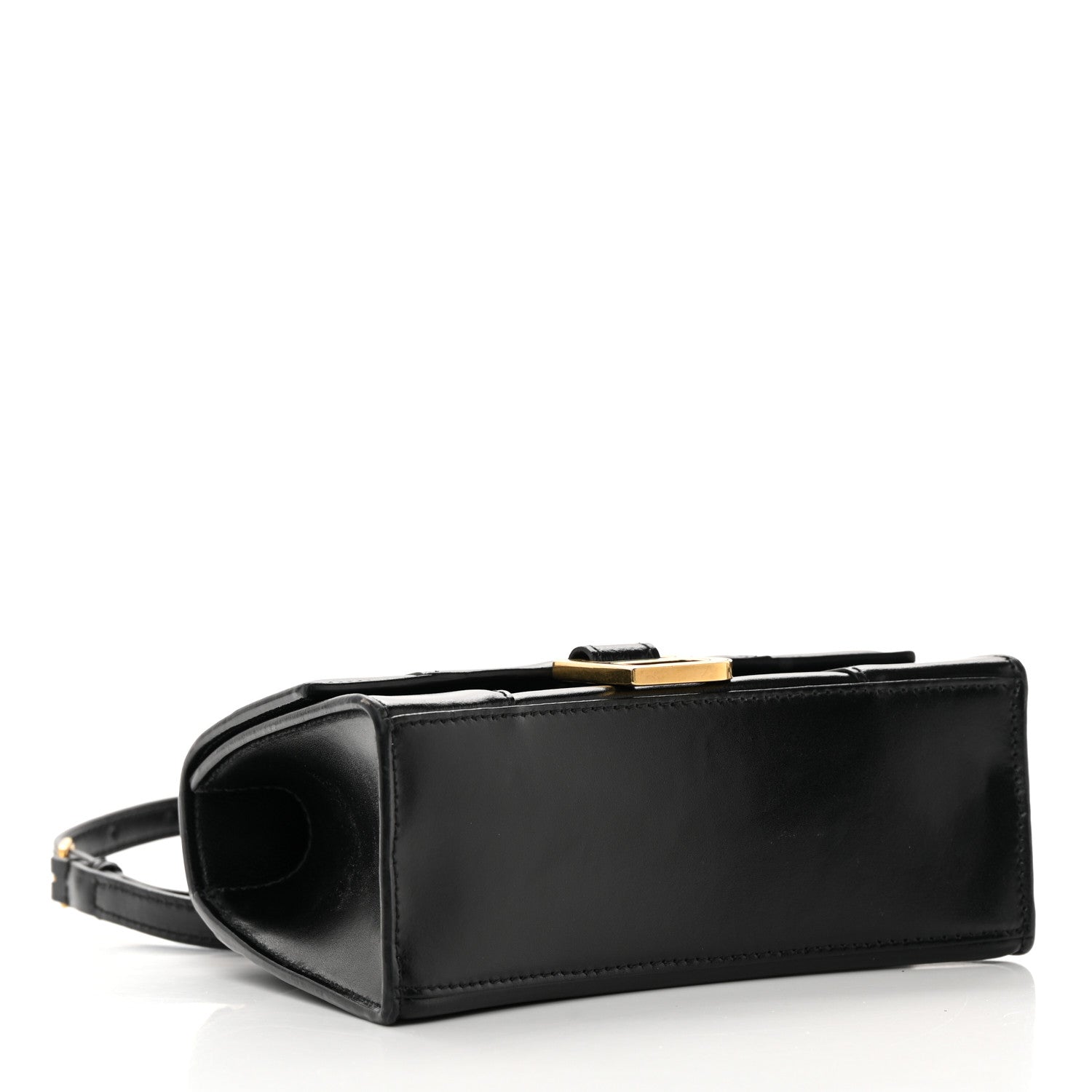 Balenciaga Shiny Box Calfskin Hourglass Top Handle Bag XS Black 3 of 21