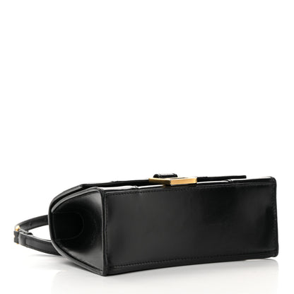 Balenciaga Shiny Box Calfskin Hourglass Top Handle Bag XS Black 3 of 21