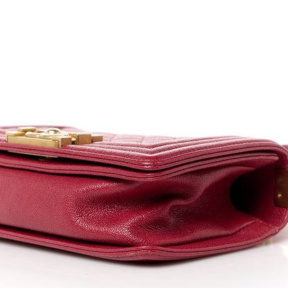 Chanel Caviar Quilted Small Boy Flap Red 10 of 10