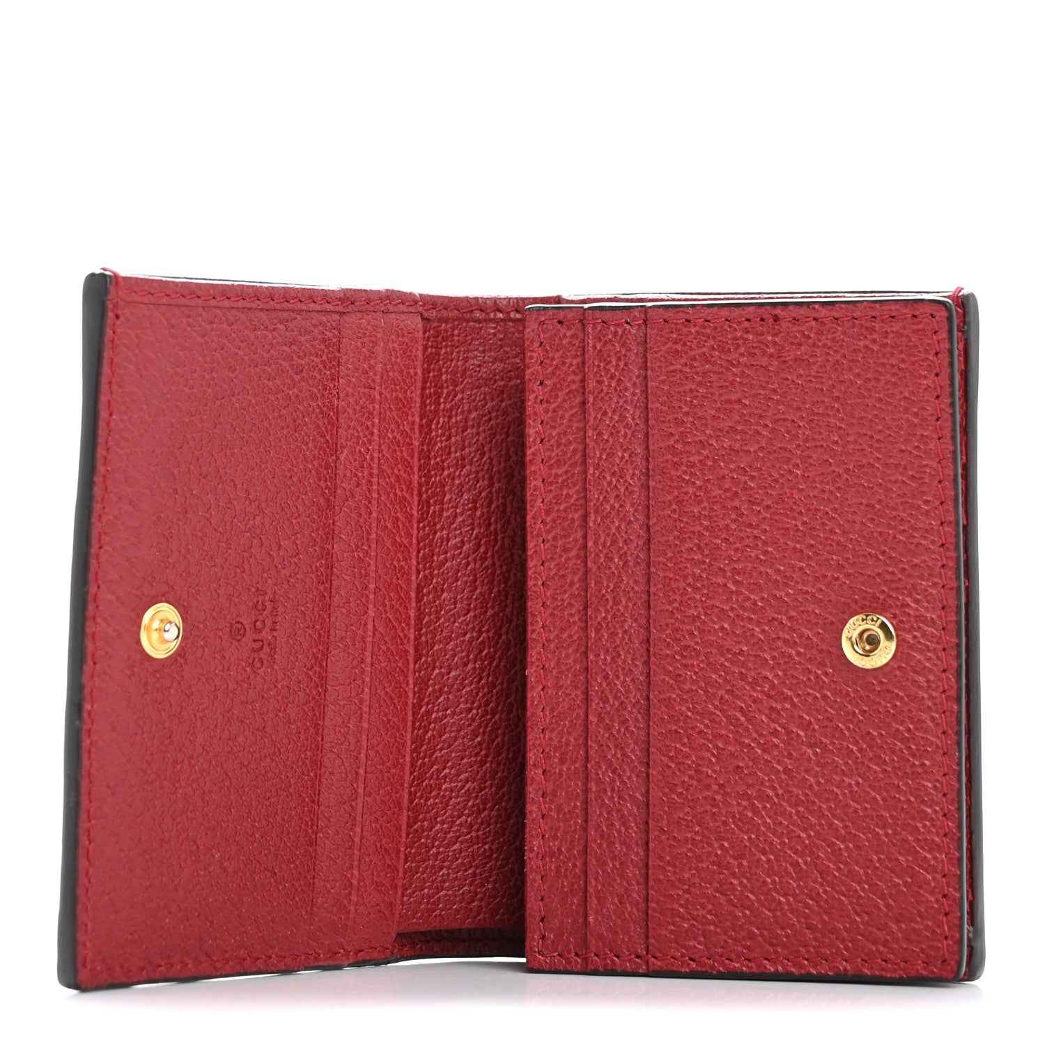 Gucci GG Supreme Monogram Flora Web Ophidia Card Case Red 5 of 11