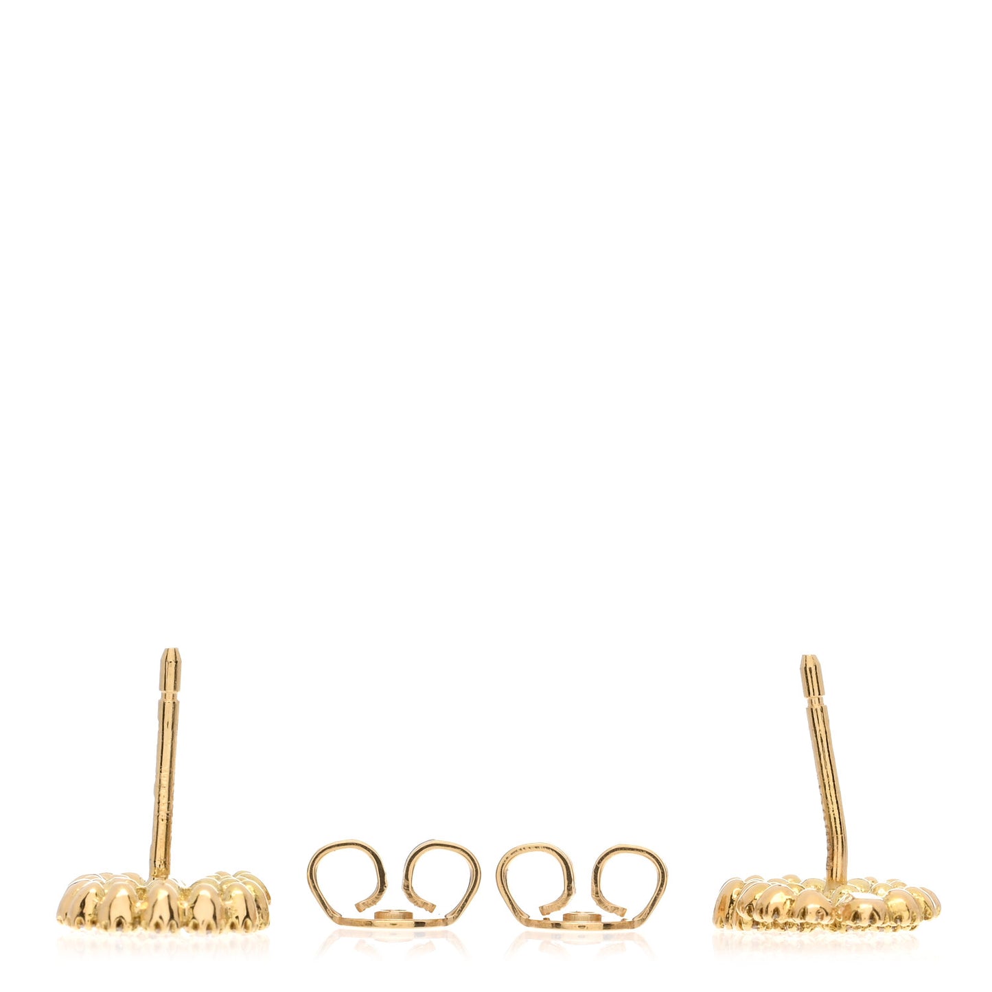 18K Yellow Gold Diamond Running G Earrings