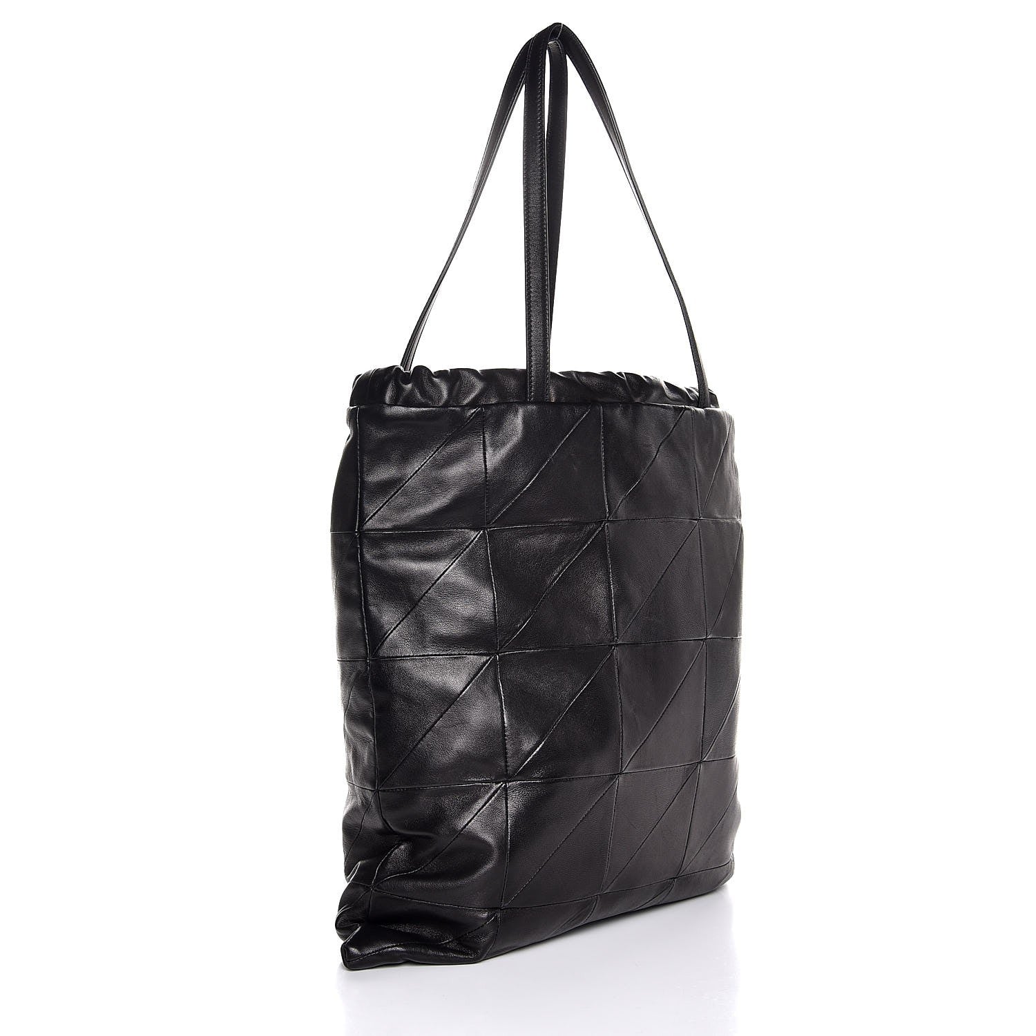 Saint Laurent Lambskin Patchwork Jamie Drawstring Bag Black 3 of 7