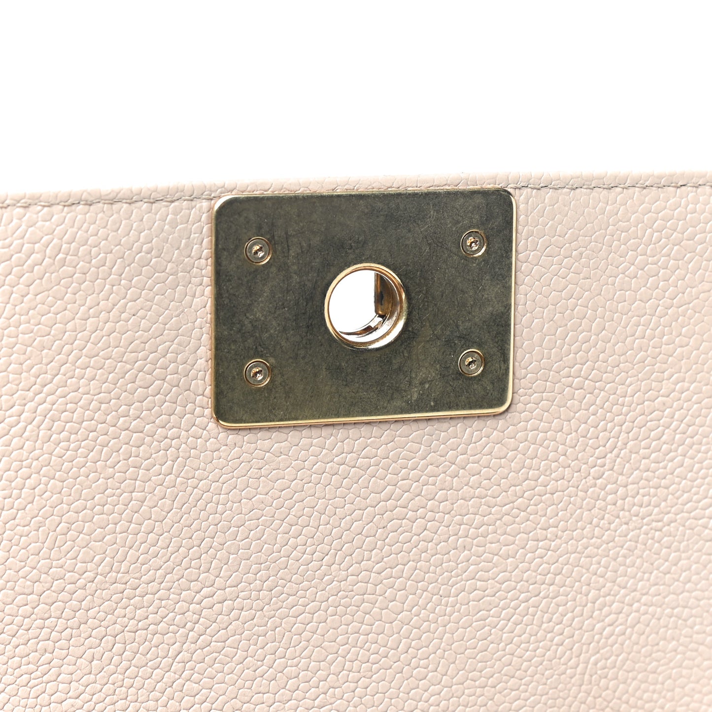 Caviar Quilted Medium Boy Flap Beige