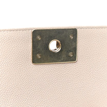 Chanel Caviar Quilted Medium Boy Flap Beige 12 of 27