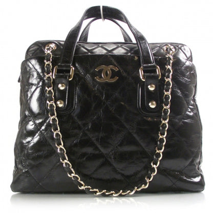 Chanel Glazed Crackled Jumbo PORTOBELLO Black 1 of 11