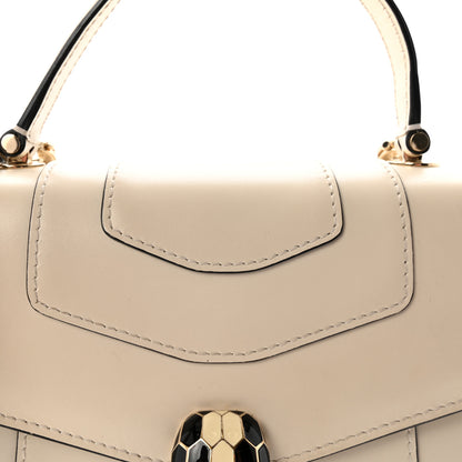 Bulgari Calfskin Serpenti Forever Top Handle White 8 of 10