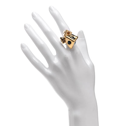 Louis Vuitton Trunkies Strass Ring S Gold 2 of 5
