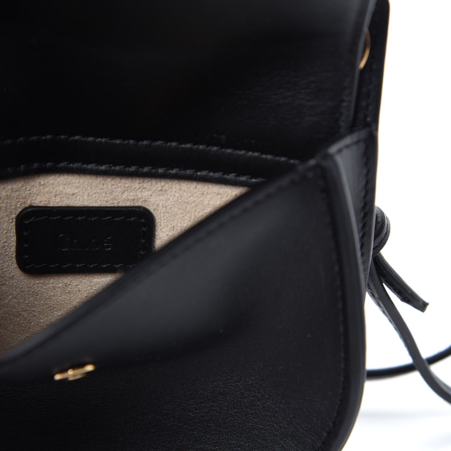 Shiny Calfskin Tess Mini Crossbody Bag Black