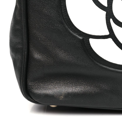 Chanel Lambskin Camellia Tote Black 10 of 10