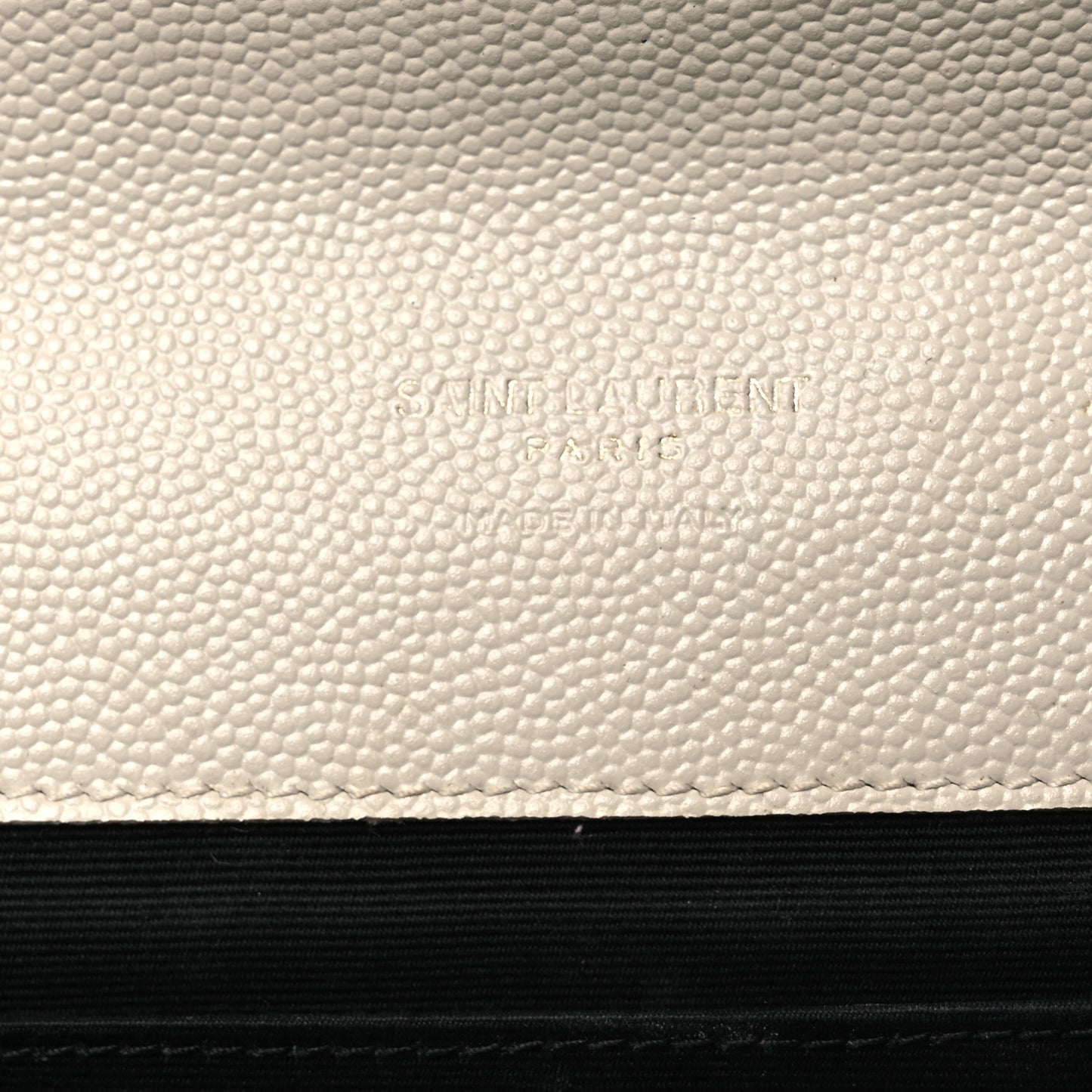 Grain De Poudre Textured Mixed Matelasse Triquilt Monogram Clutch Blanc Vintage