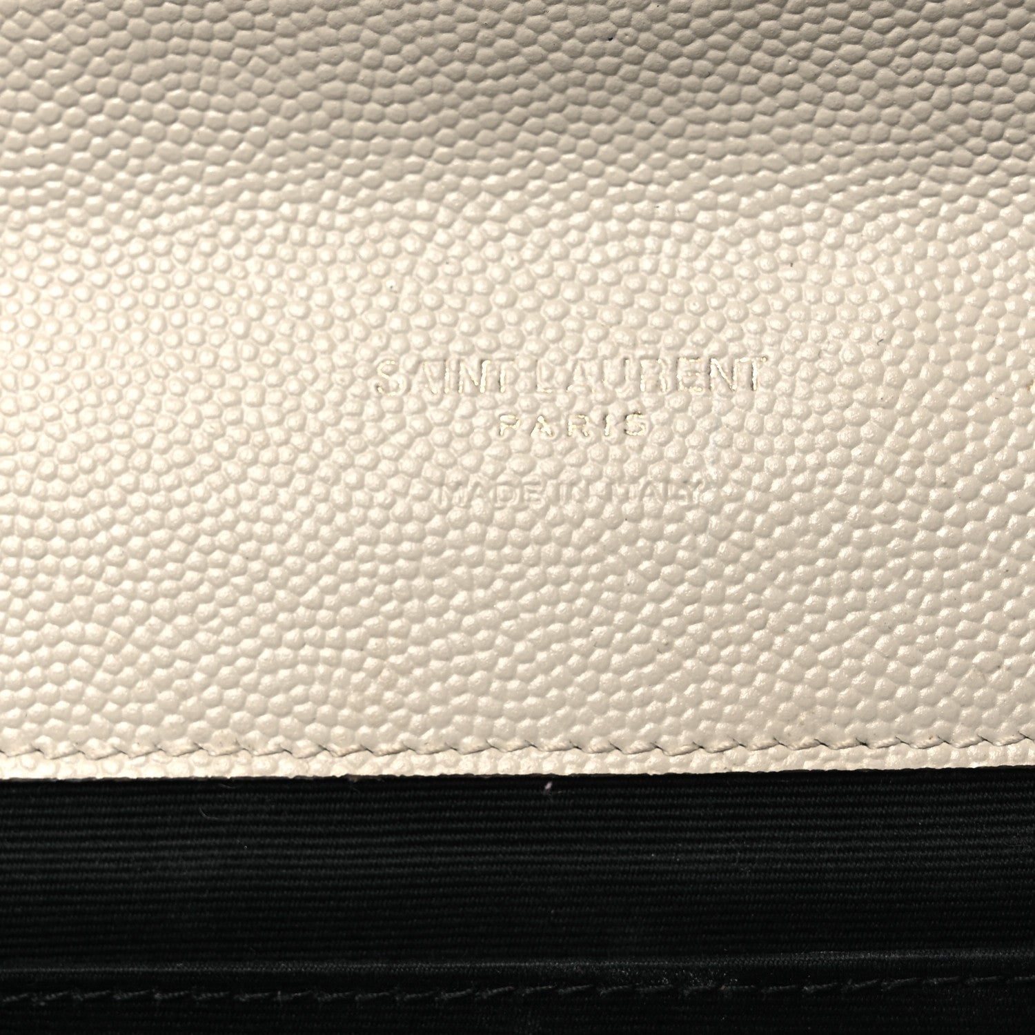 Saint Laurent Grain De Poudre Textured Mixed Matelasse Triquilt Monogram Clutch Blanc Vintage 6 of 11