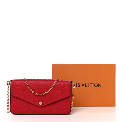 Louis Vuitton Empreinte Pochette Felicie Chain Wallet Scarlet 9 of 9