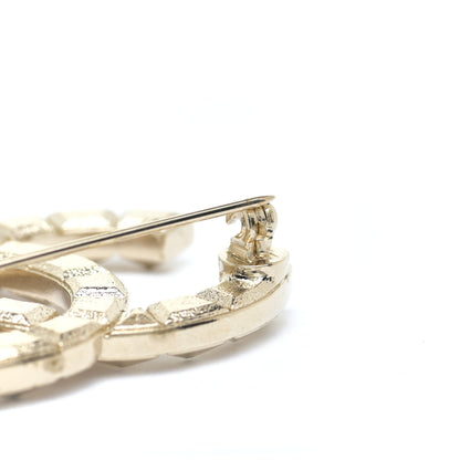 Chanel Studded CC Pin Brooch Gold 3 of 5
