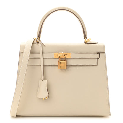 Hermes Epsom Kelly Sellier 25 Craie 1 of 11