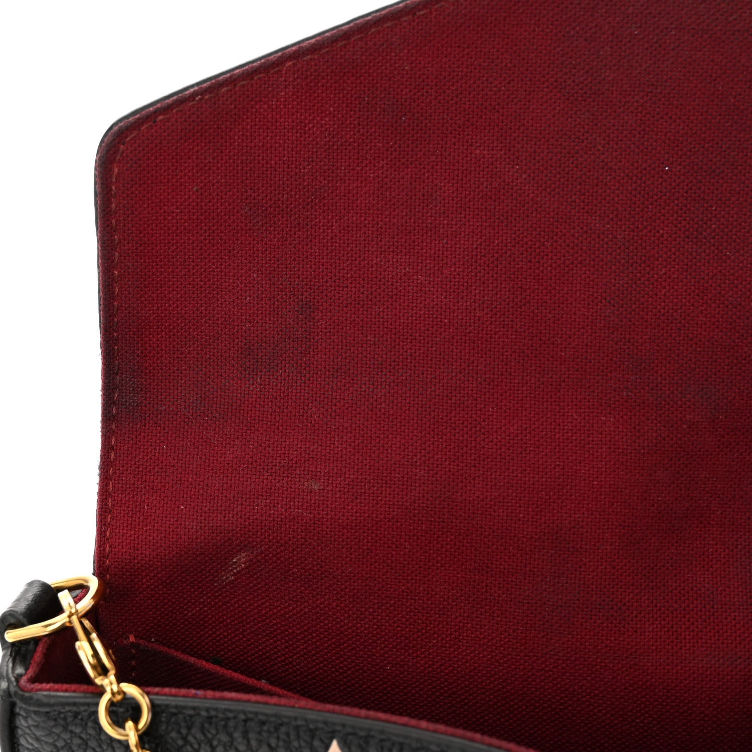 Louis Vuitton Empreinte Monogram Giant Felicie Pochette Black Beige 13 of 15