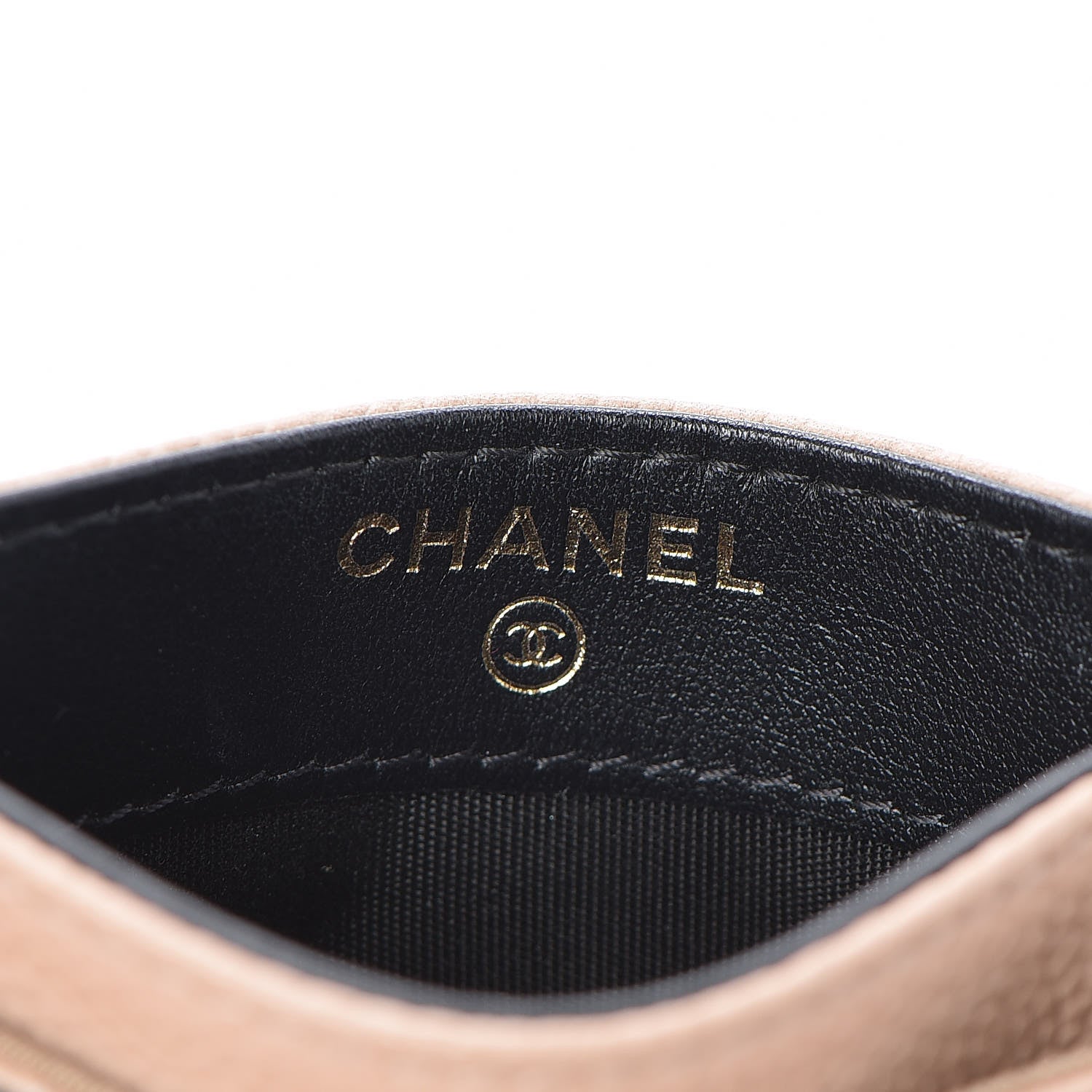 Chanel Caviar Quilted Filigree Card Holder Beige Black 7 of 9