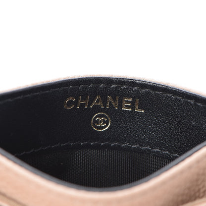 Chanel Caviar Quilted Filigree Card Holder Beige Black 7 of 9