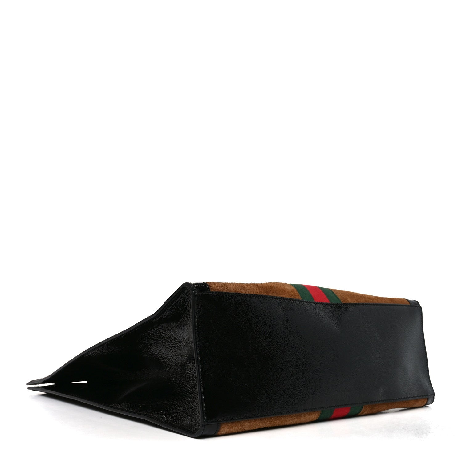 Gucci Suede Patent Web Ophidia Vertical Tote Nocciola Black 3 of 10