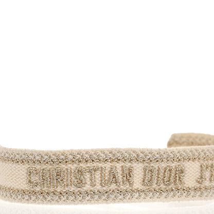 Christian Dior Woven Cotton J'Adior Friendship Bracelet White Gold 4 of 5