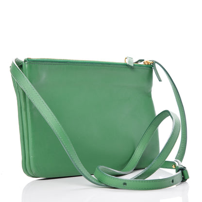 Celine Lambskin Small Trio Crossbody Bag Grass 3 of 13