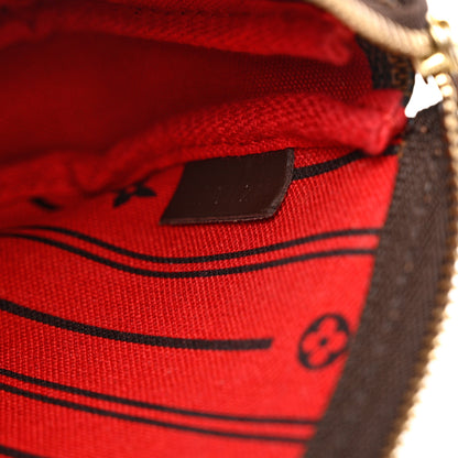 Louis Vuitton Damier Ebene Complice Trunks and Bags Mini Pochette Accessories Red 6 of 8