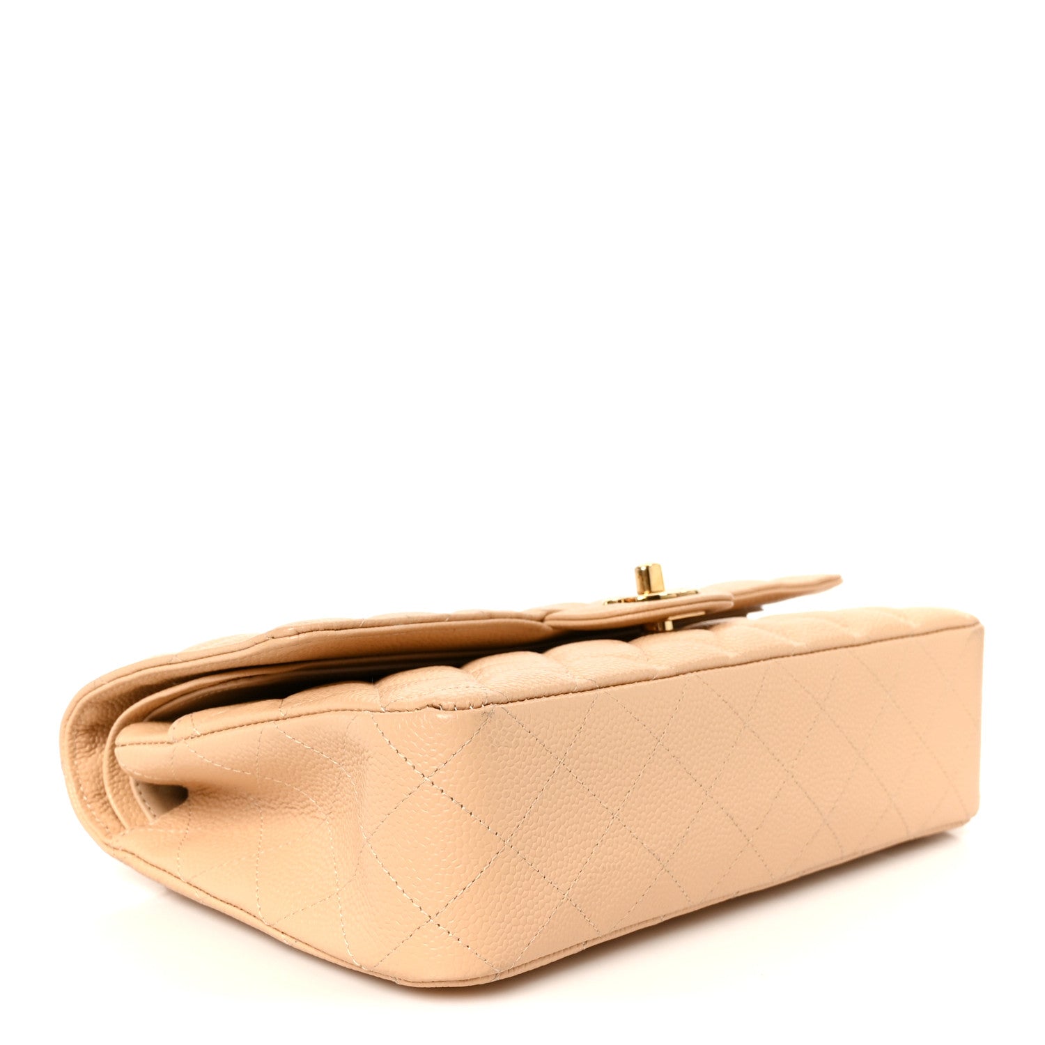 Chanel Caviar Quilted Medium Double Flap Beige 4 of 11