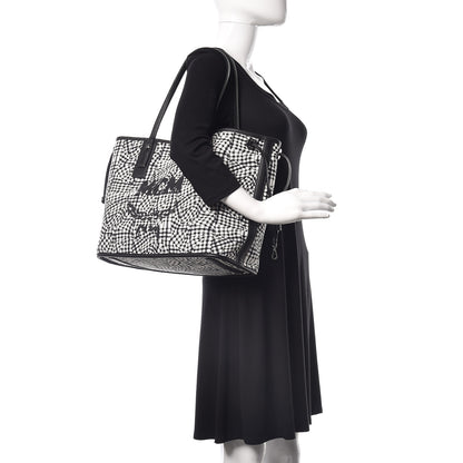 MCM Visetos Medium Liz Reversible Shopper Tote Black 2 of 12