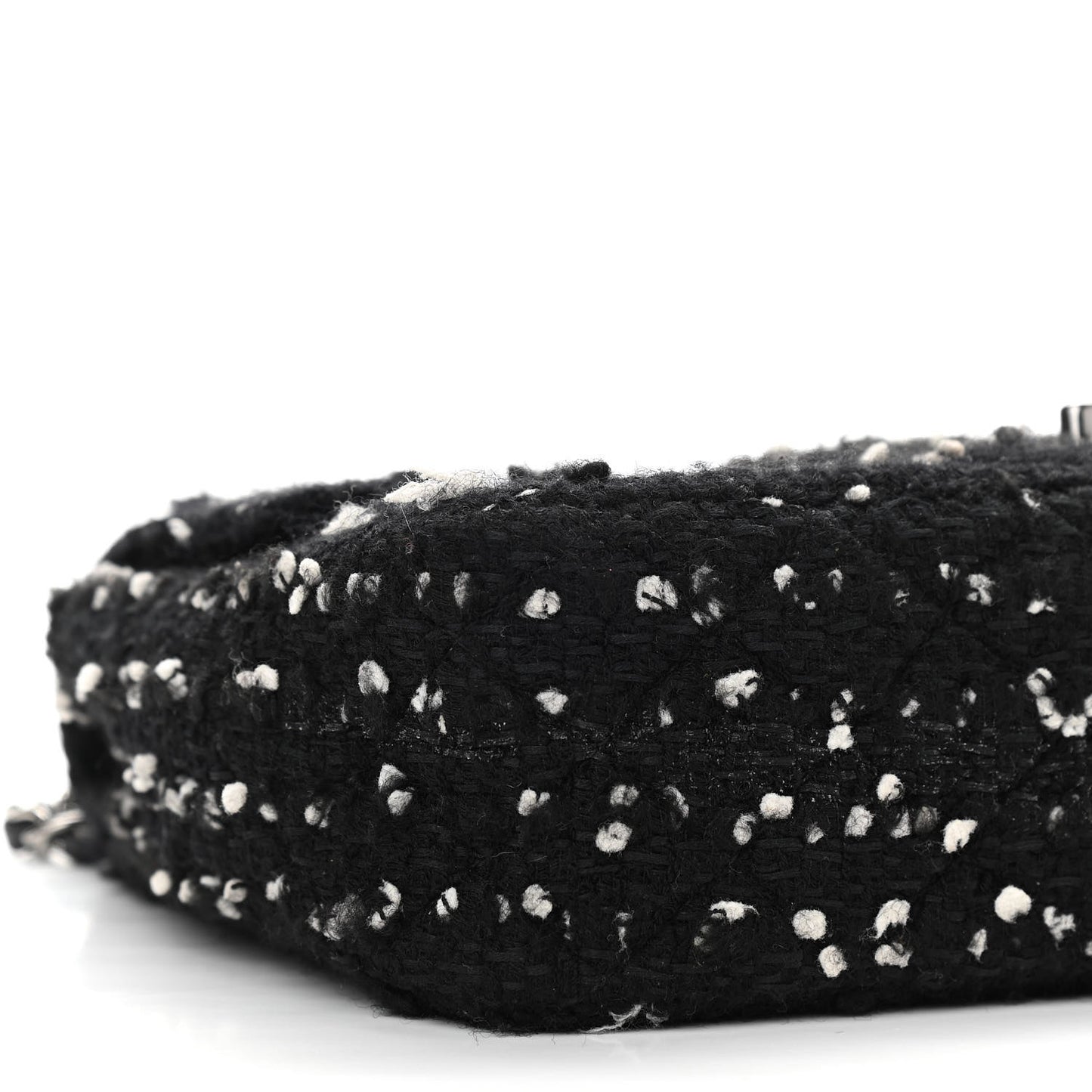 Tweed Elementary Chic Flap Black White